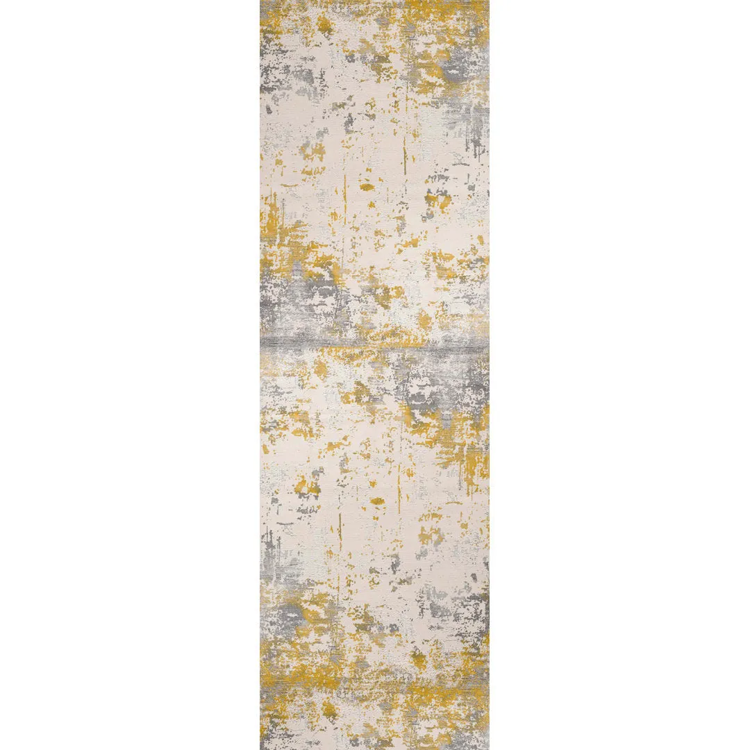 Tylor Abstract Gold Area Rug Williston Forge Rug Size: Runner 2' x 13'
