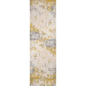 Tylor Abstract Gold Area Rug Williston Forge Rug Size: Runner 2' x 13'