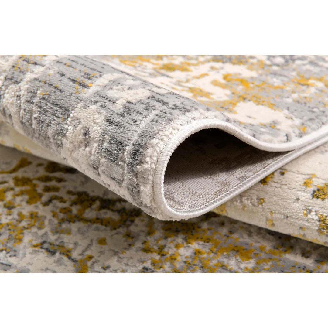 Tylor Abstract Gold Area Rug Williston Forge Rug Size: Runner 2' x 13'