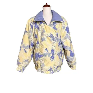 Tyrolia by HEAD Vtg 90s Full Zip Button Down Ski Jacket Snowboard Pastel Yellow
