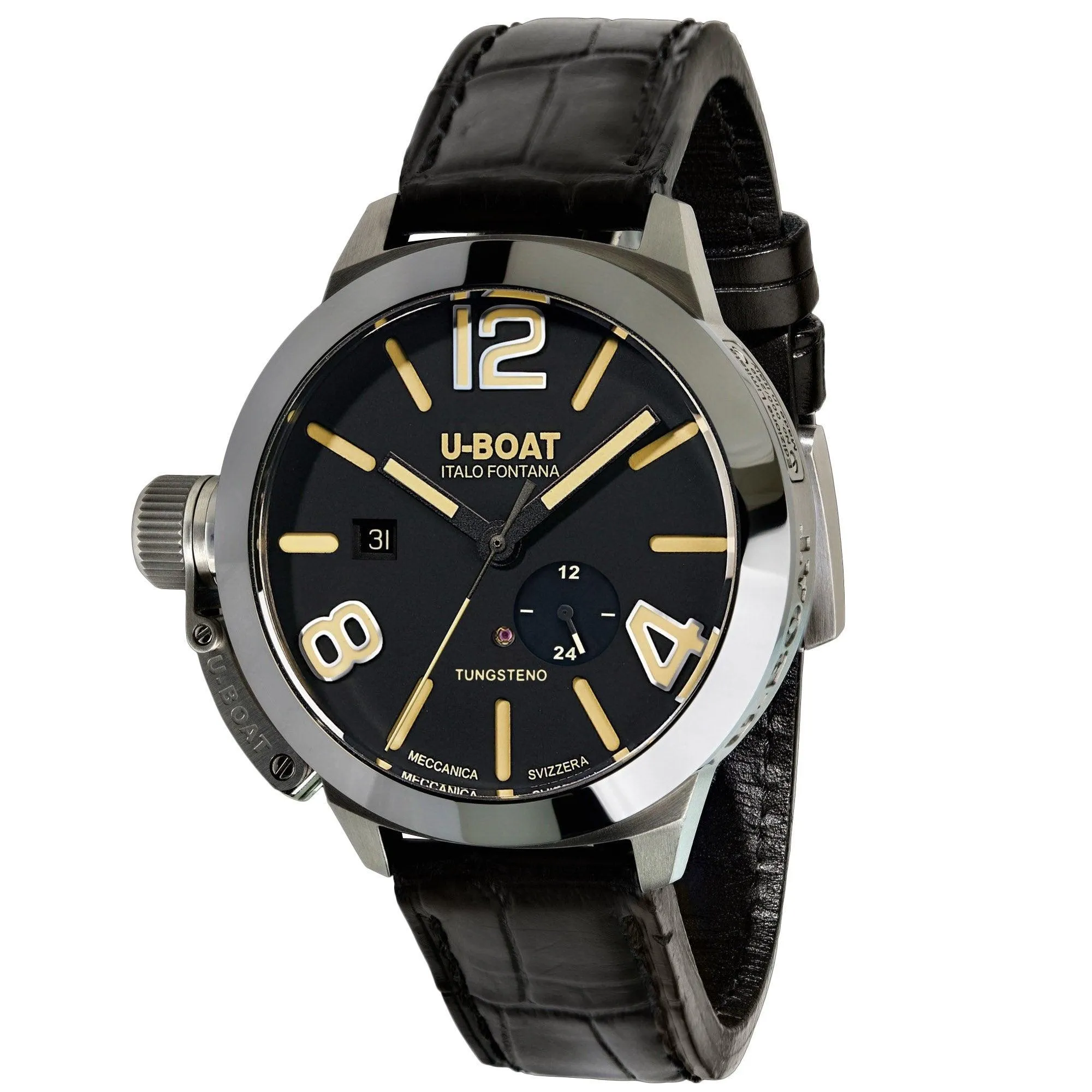 U-Boat Men's Watch Stratos 45 BK 45mm Automatic Steel 9006