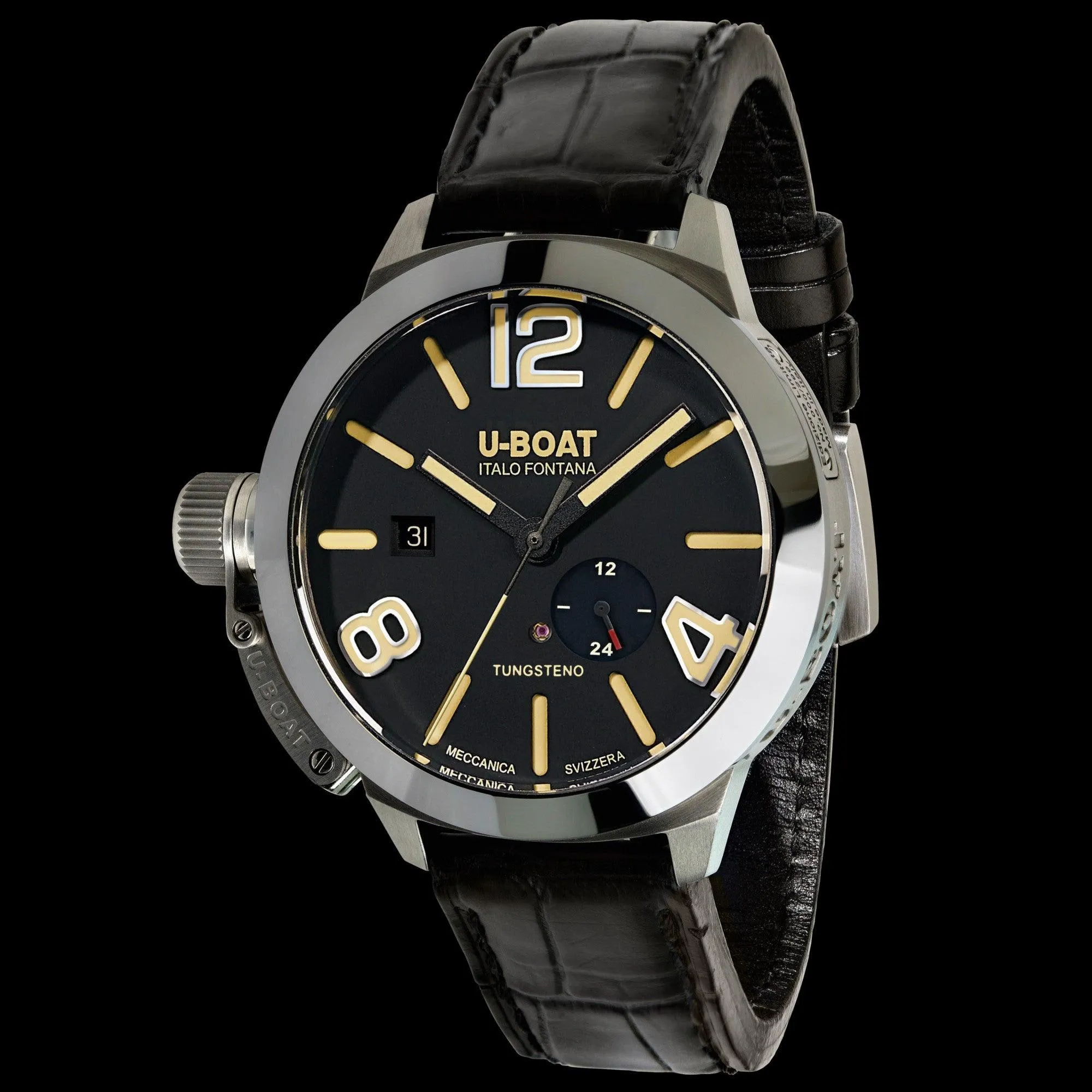 U-Boat Men's Watch Stratos 45 BK 45mm Automatic Steel 9006