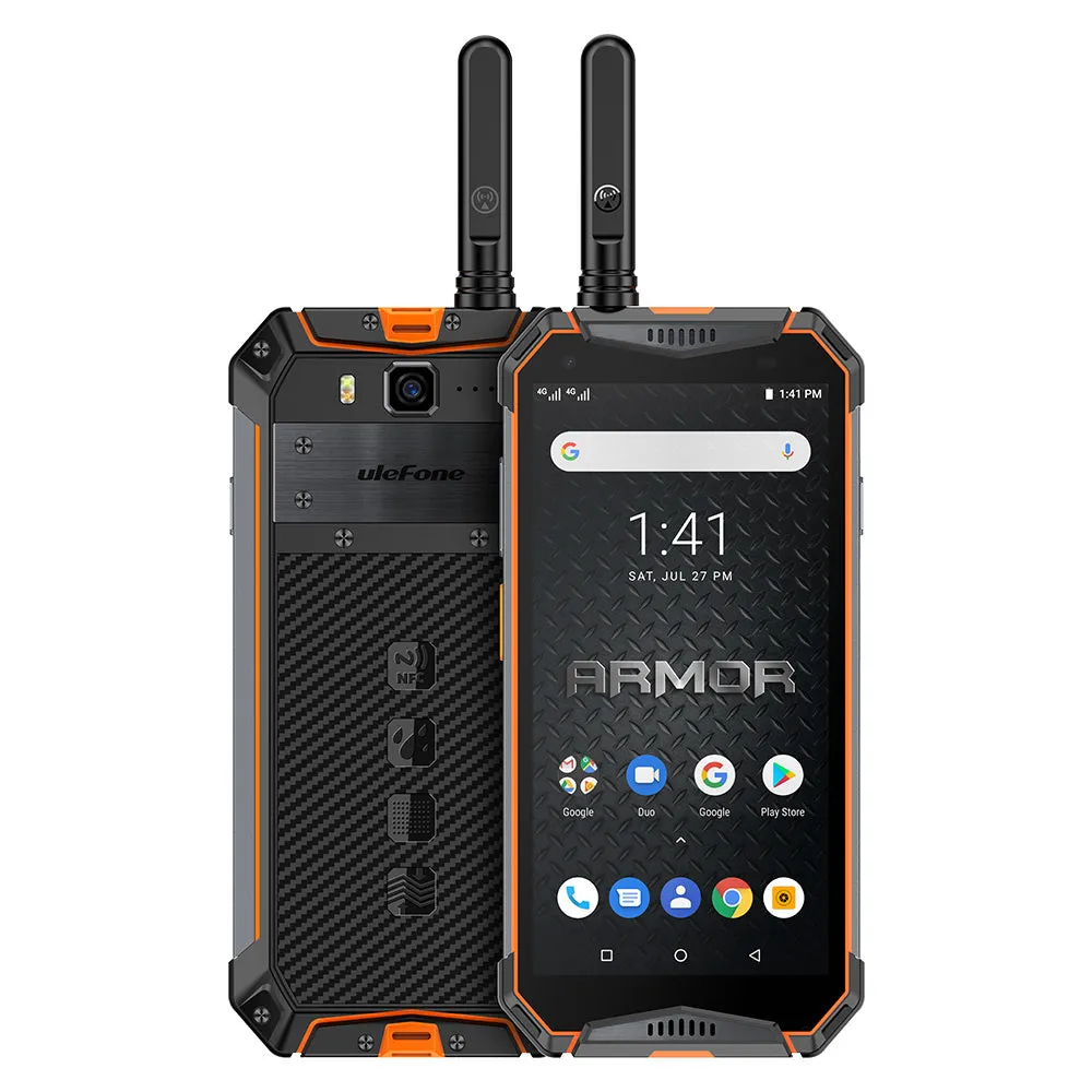 Ulefone Armor 3WT IP68 Waterproof Mobile Phone 10300mAh 5.7"" FHD  Octa Core 6GB 64GB helio P70 Android Global Version Smartphone black