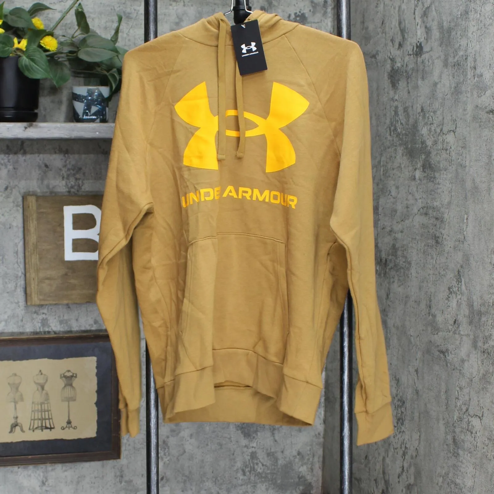 Under Armour Men's Rival Fleece Big Logo Pullover Fleece Hooded Hoodie