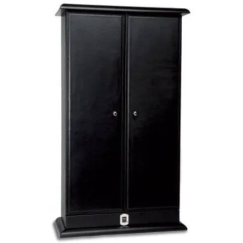 Underwood (London) - 30-Unit Biometric Cabinet in Black Leather