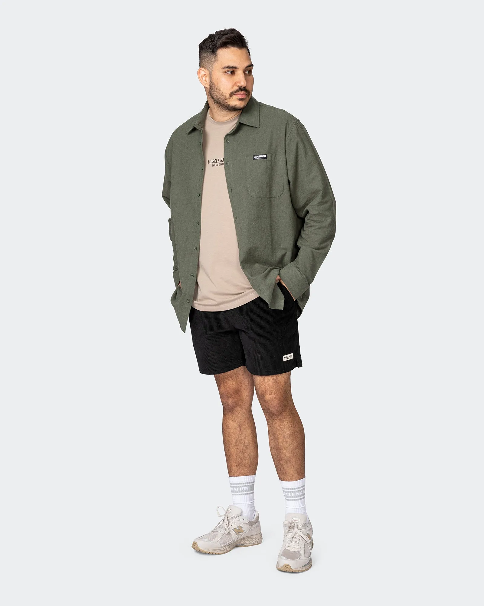 Unisex MN Throw Over - Dark Khaki