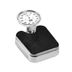 Universal Professional Mechanical Bathroom Scale - Free Standing - 8" Aluminum/Polished Chrome/Black