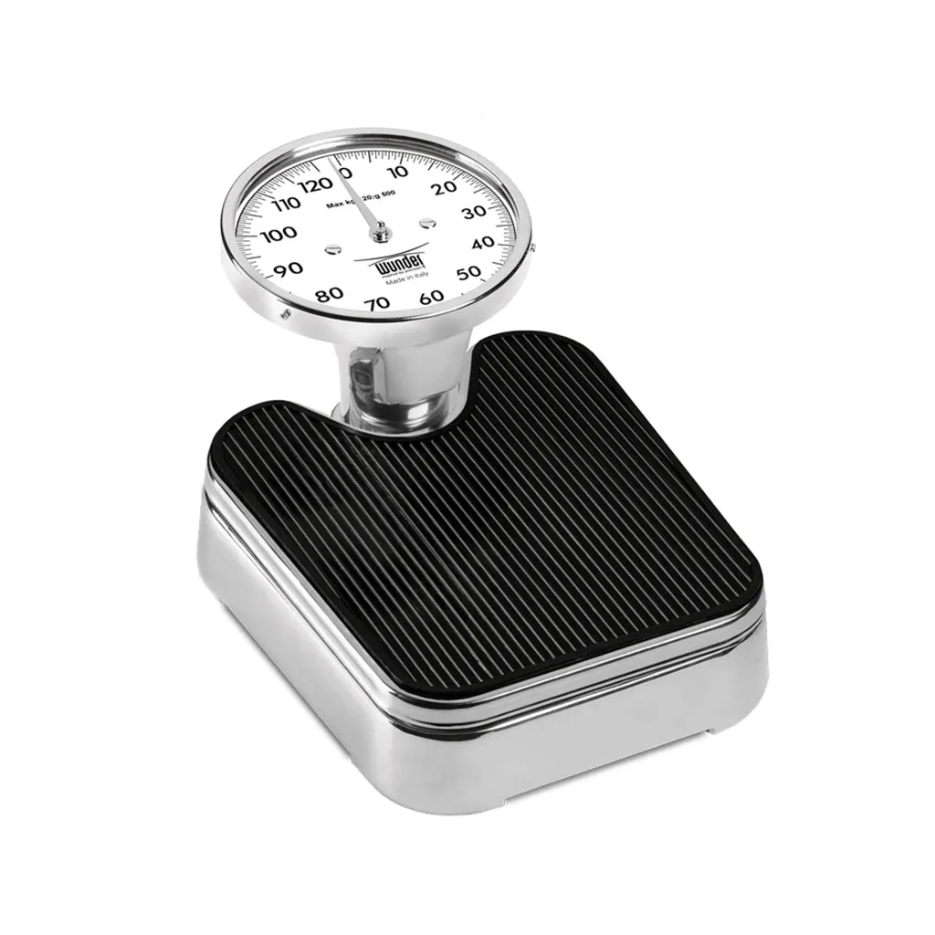 Universal Professional Mechanical Bathroom Scale - Free Standing - 8" Aluminum/Polished Chrome/Black