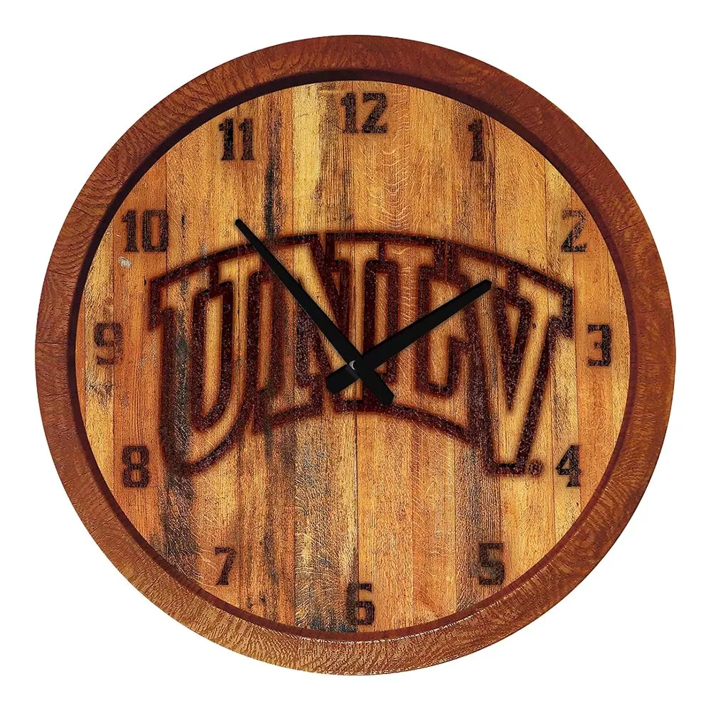 UNLV Rebels: Branded "Faux" Barrel Top Wall Clock