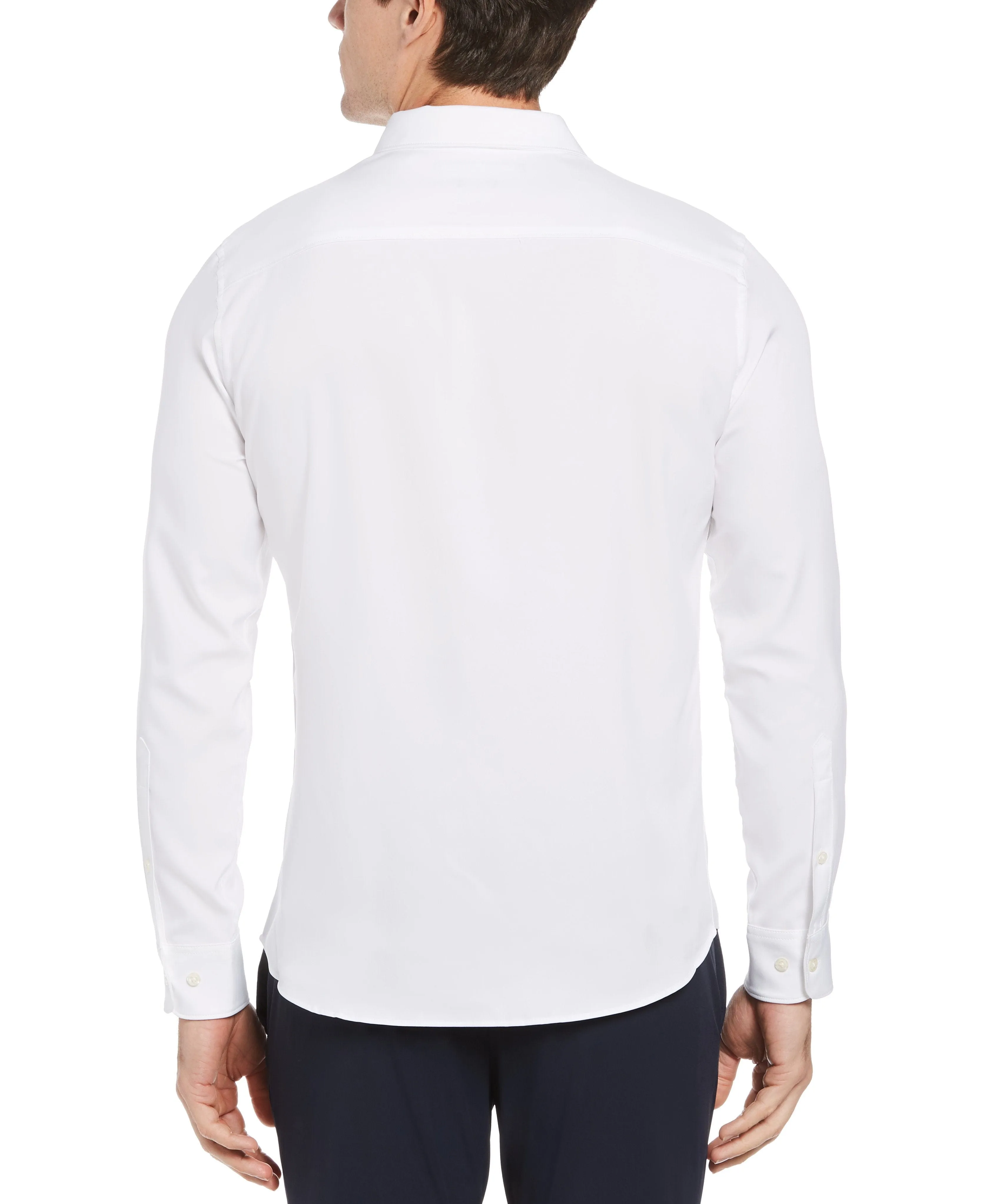 Untucked Total Stretch Slim Fit Solid Shirt - White