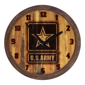 US Army: Branded "Faux" Barrel Top Wall Clock
