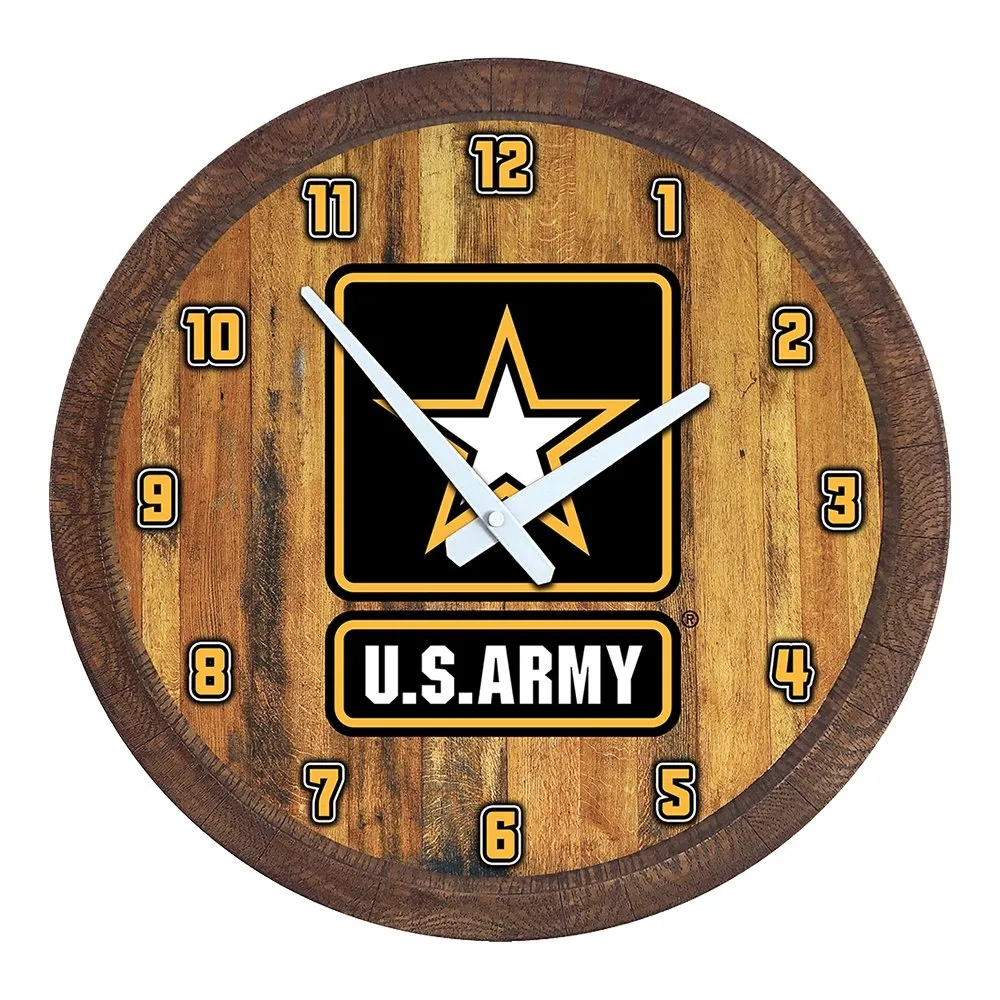 US Army: "Faux" Barrel Top Wall Clock