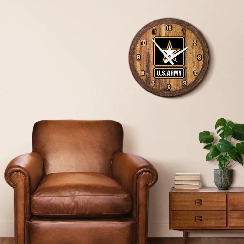 US Army: "Faux" Barrel Top Wall Clock