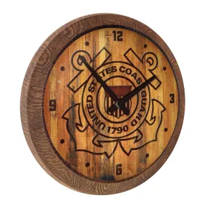 US Coast Guard: Branded "Faux" Barrel Top Wall Clock