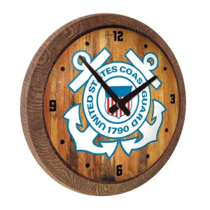 US Coast Guard: "Faux" Barrel Top Wall Clock