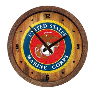 US Marine Corps: Seal - "Faux" Barrel Top Wall Clock