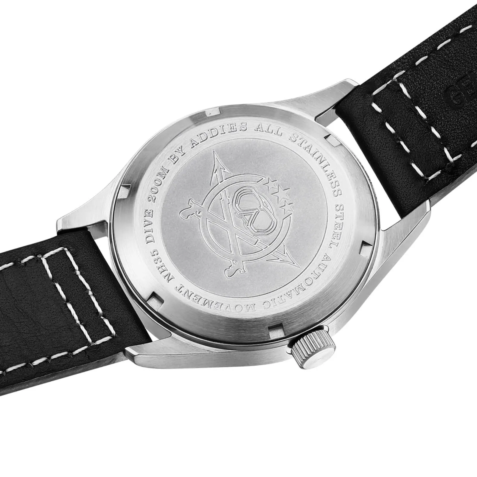 U.S. Warehouse -ADDIESDIVE®39mm Leather Men's Elegant Automatic Watch Diver 200M (MY-H2)