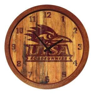 UT San Antonio Roadrunners: Branded "Faux" Barrel Top Wall Clock