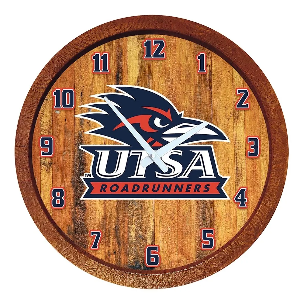 UT San Antonio Roadrunners: "Faux" Barrel Top Wall Clock