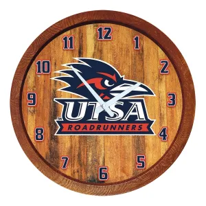 UT San Antonio Roadrunners: "Faux" Barrel Top Wall Clock