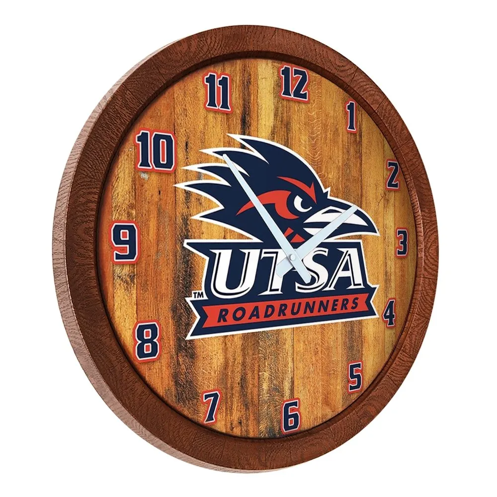 UT San Antonio Roadrunners: "Faux" Barrel Top Wall Clock