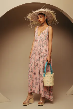 V Neck Gathered Dress