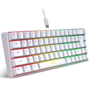V200 Wired K68 RGB Streamer Mini Gaming Keyboard