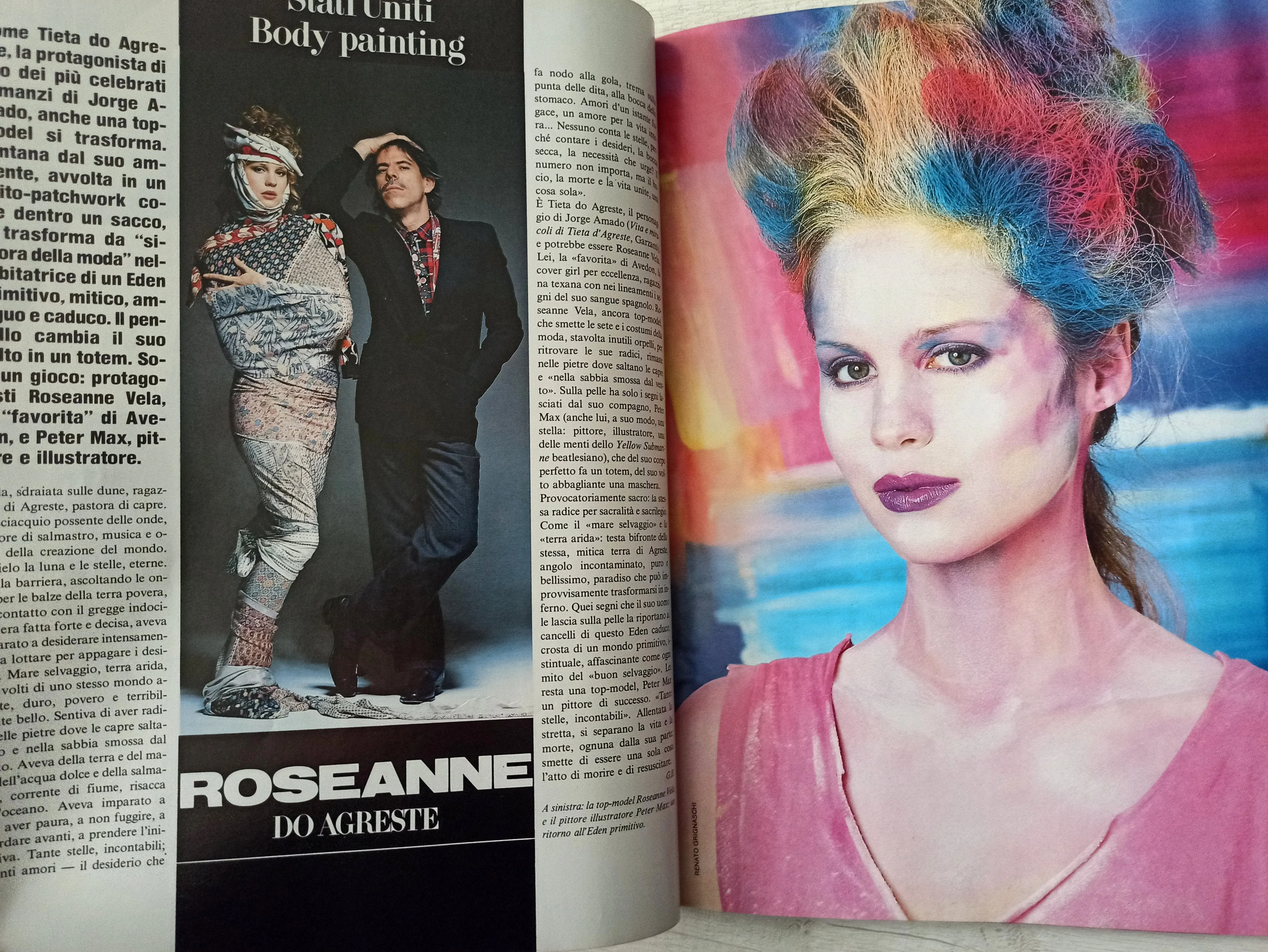 VANITY Magazine April 1985 MISSONI Antonio Lopez ROSIE VELA Tony Viramontes