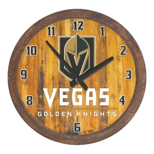 Vegas Golden Knights: "Faux" Barrel Top Wall Clock