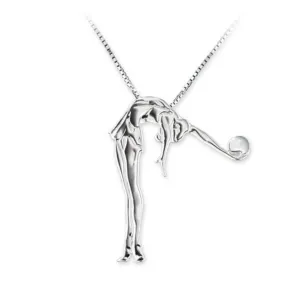 Venetian 925 Silver Necklace "Gymnast exercise with a Ball"