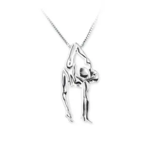 Venetian Silver 925 Necklace "Gymnast with Ball"