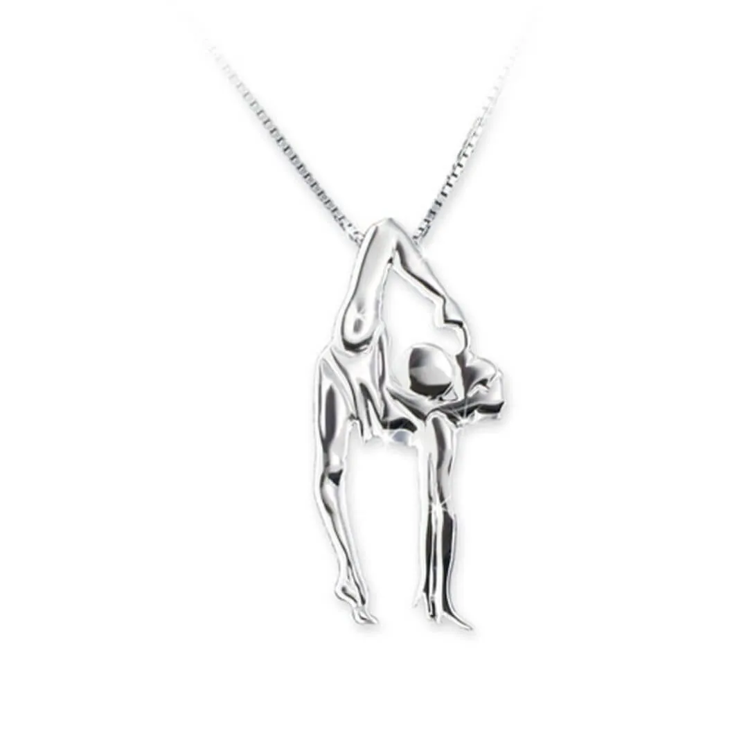 Venetian Silver 925 Necklace "Gymnast with Ball"
