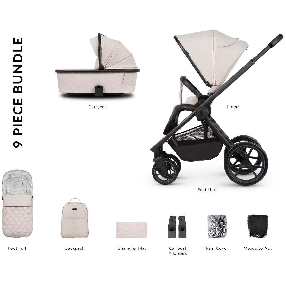Venicci Tinum Edge 2in1 Bundle in Dust