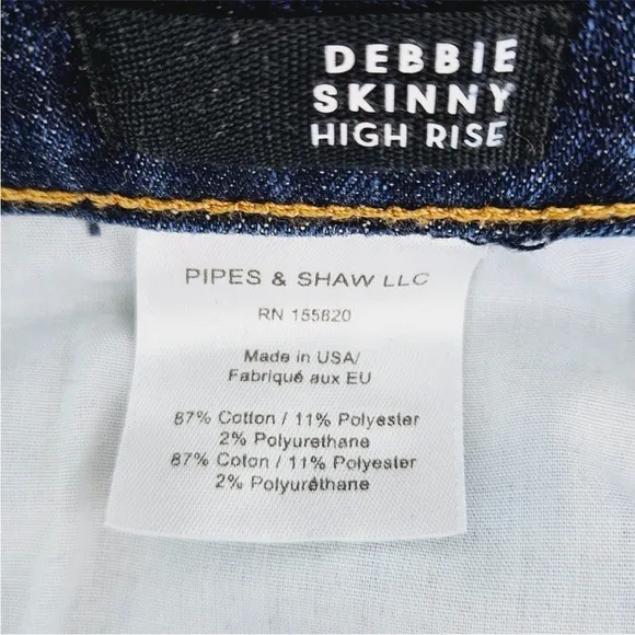 Veronica Beard Debbie High-Rise Skinny Jean with Side Vents - Dark Vintage Wash