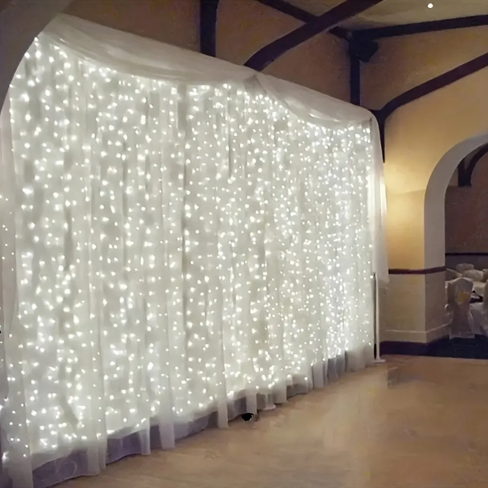 Versatile USB-Powered LED Curtain Lights - Remote Controlled, 8 Modes for Christmas, Halloween, Valentine's Day & More - Perfect for Indoor Decor