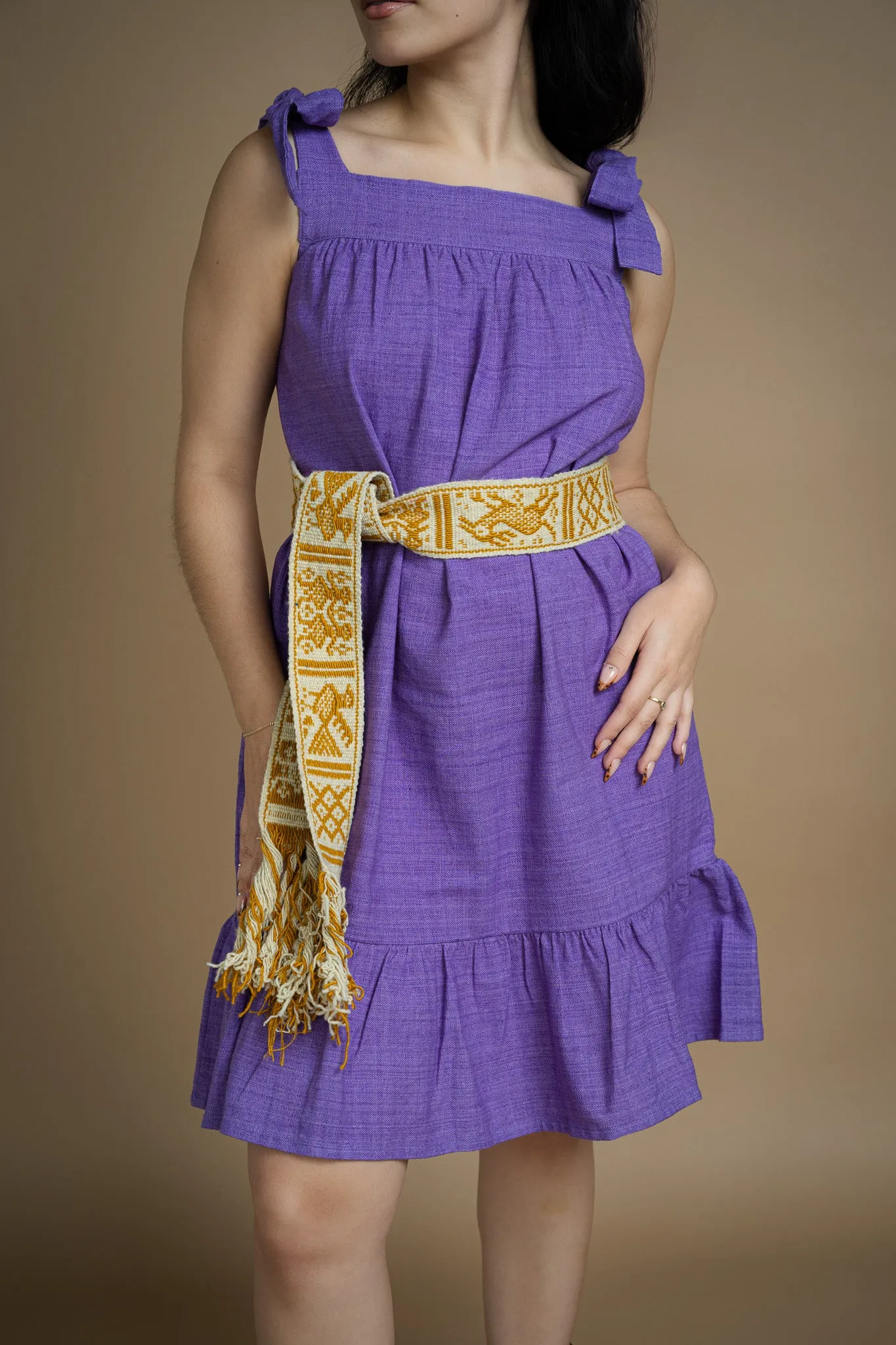Vestido con Fajo Lacustre