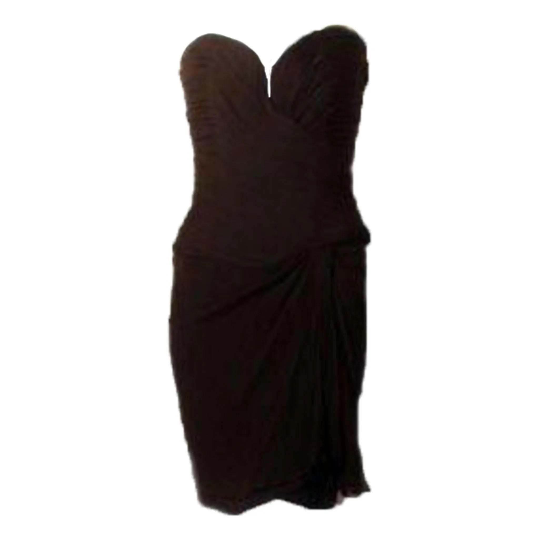 VICKY TIEL 1980s Black Strapless Cocktail Dress