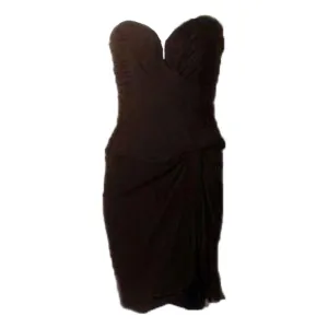 VICKY TIEL 1980s Black Strapless Cocktail Dress