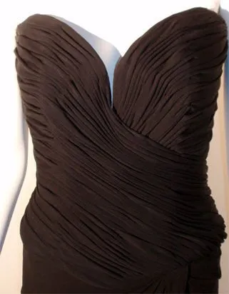 VICKY TIEL 1980s Black Strapless Cocktail Dress