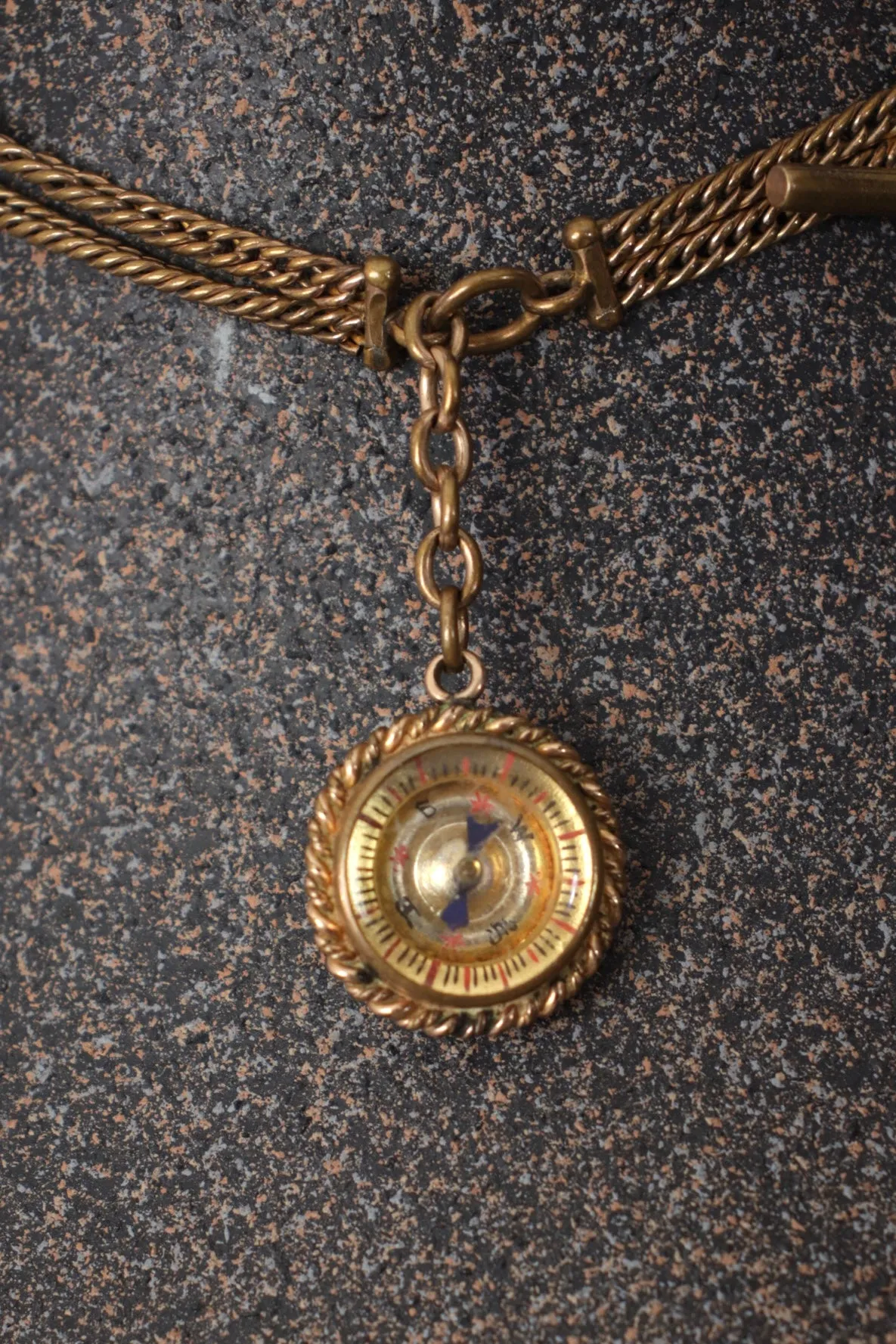 Victorian Pocket Watch Compass Chain