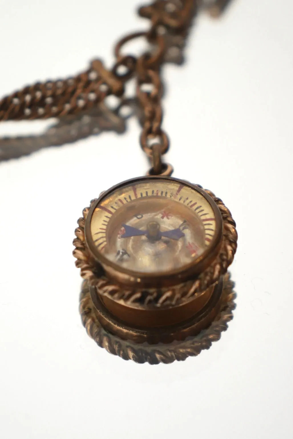 Victorian Pocket Watch Compass Chain
