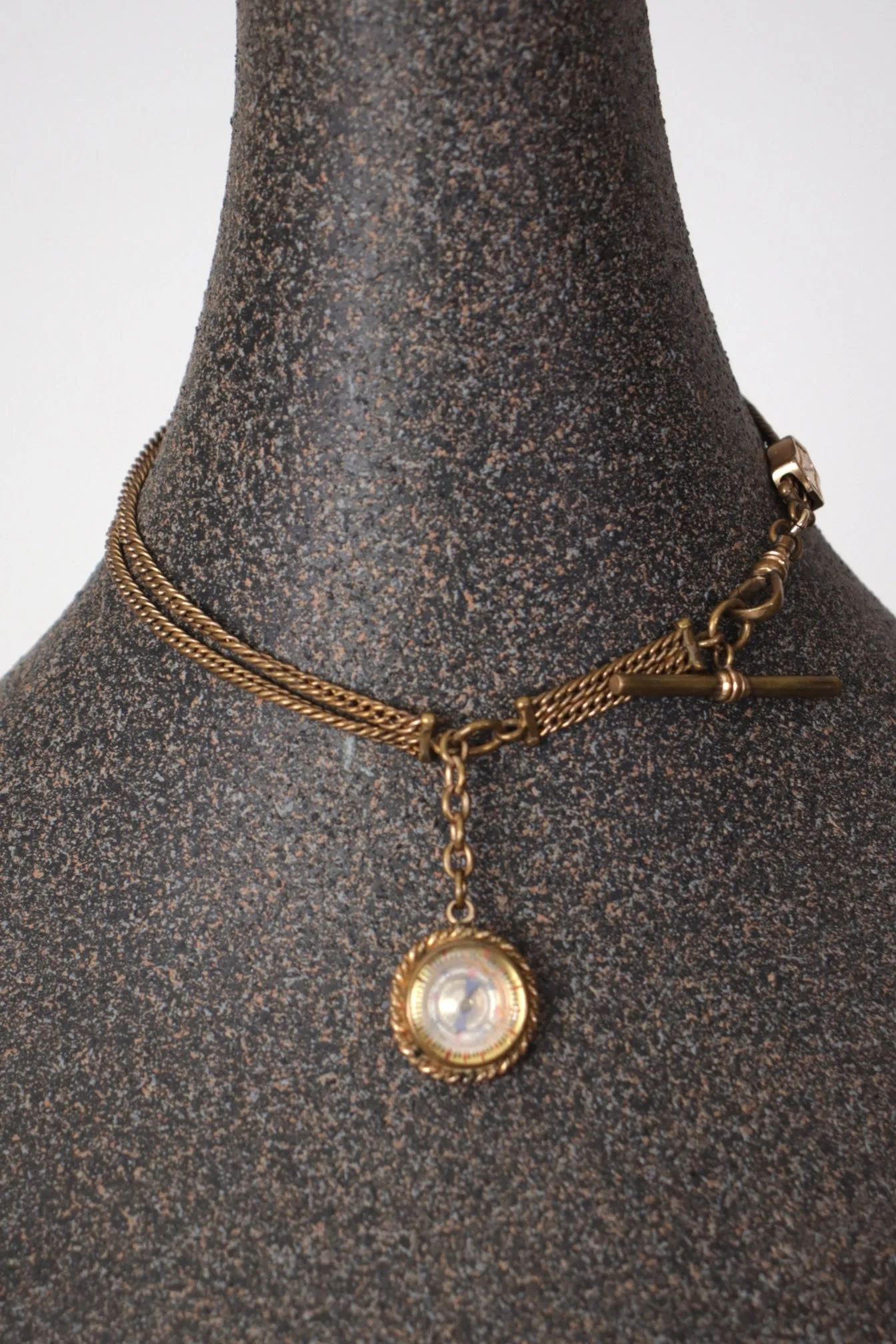 Victorian Pocket Watch Compass Chain