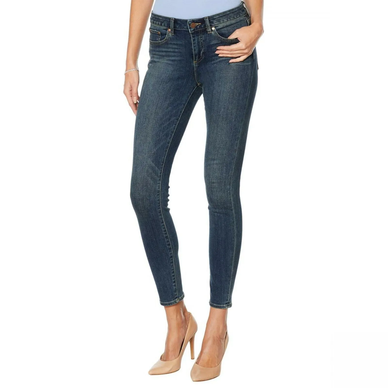 Vince Camuto Women's 5 Pocket Skinny Jeans Mid Vintage 8