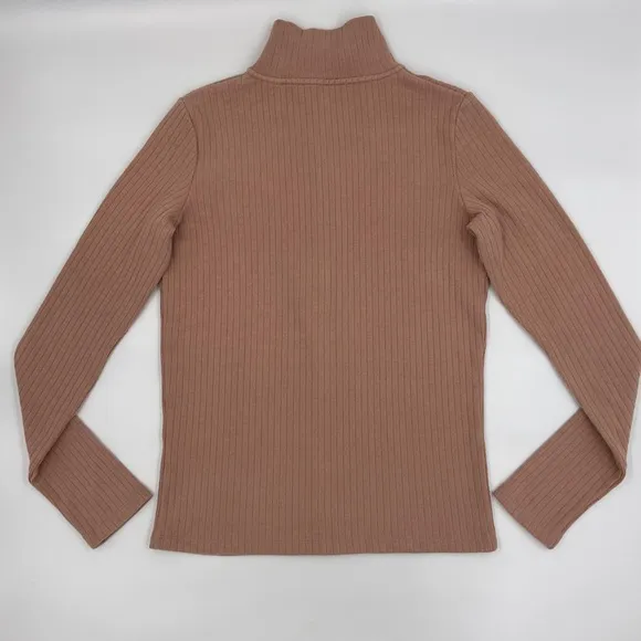 Vince RARE EUC Quarter Zip Ribbed Blush Sweater 1/4 Zip Classic Elegant Luxury S