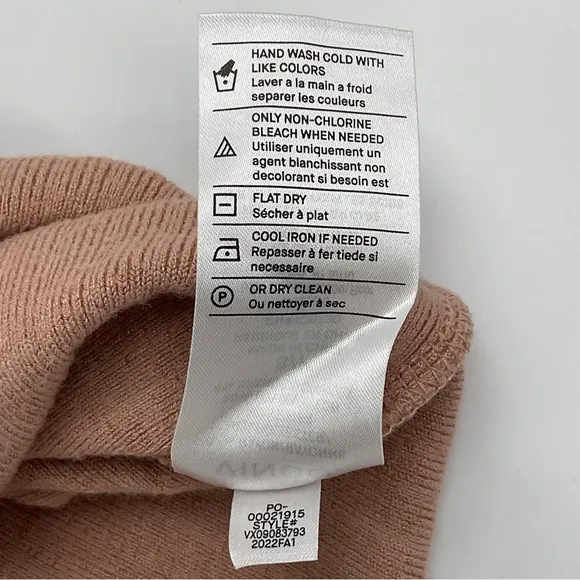 Vince RARE EUC Quarter Zip Ribbed Blush Sweater 1/4 Zip Classic Elegant Luxury S