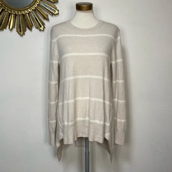 Vineyard Vines Flowy Cashmere Stripe Crew Sweater