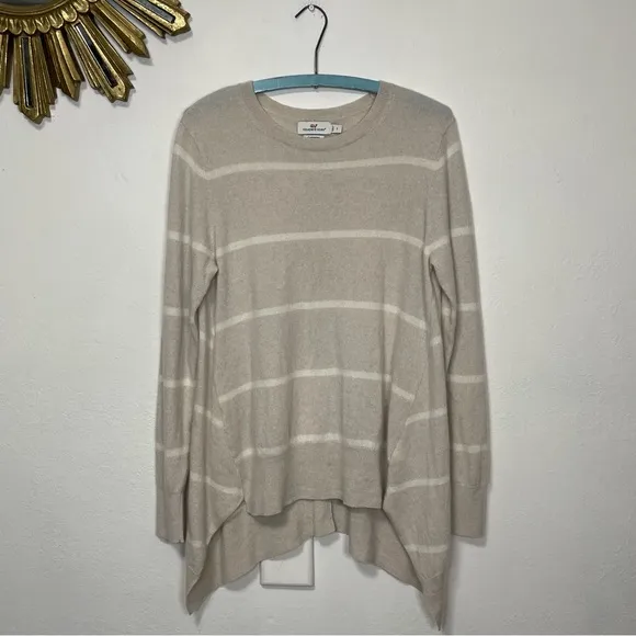 Vineyard Vines Flowy Cashmere Stripe Crew Sweater