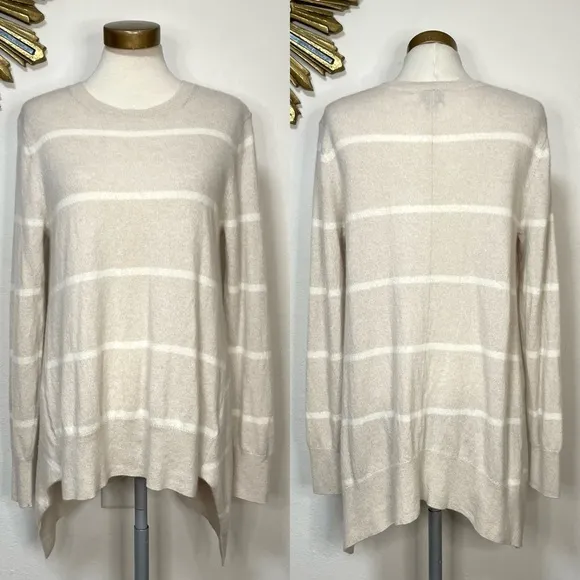 Vineyard Vines Flowy Cashmere Stripe Crew Sweater