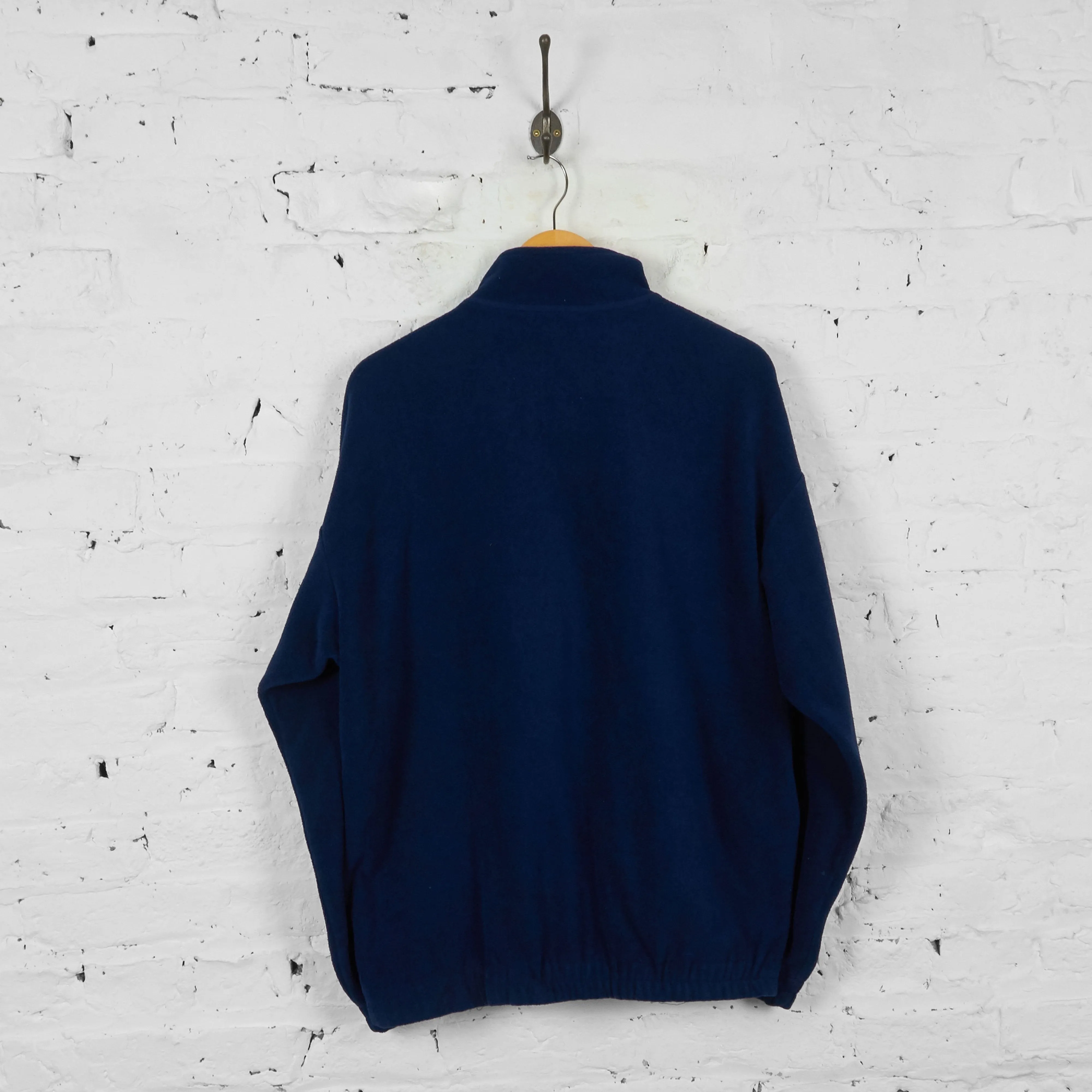 Vintage 1/4 Button Up Fila Fleece - Navy - L