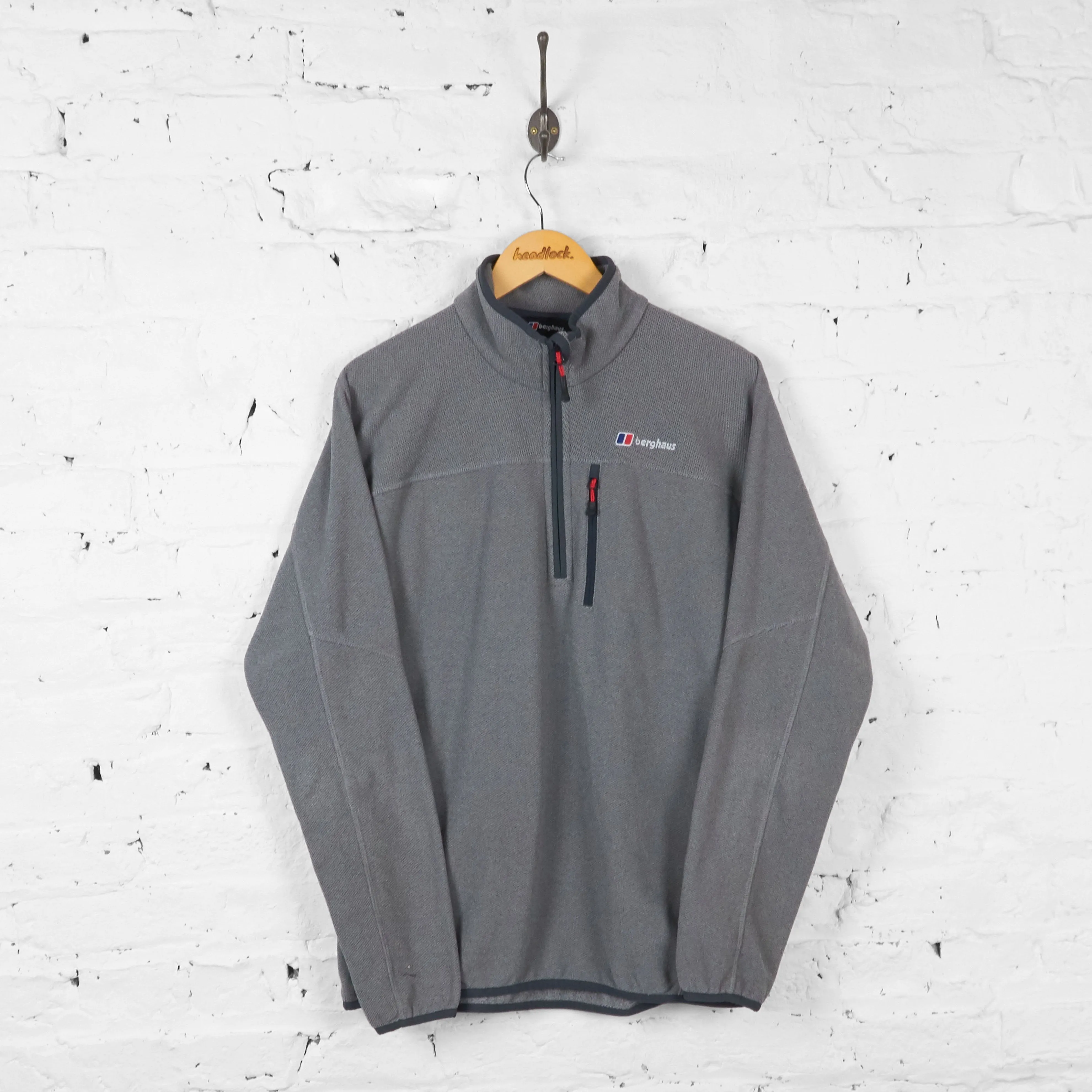Vintage 1/4 Zip Up Berghaus Fleece - Grey - L